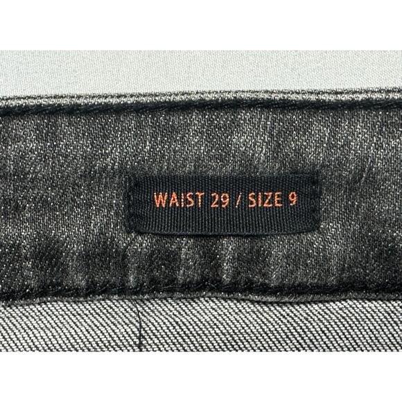 Risen Women's Distressed Straight Gray Stretch Denim Jeans - Size 9/29 (29x30) - Picture 5 of 7